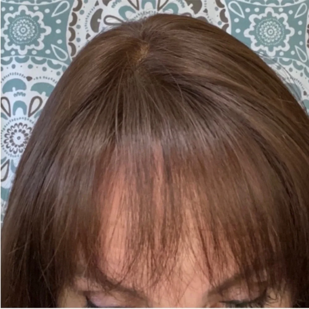 Lu’s Wigs “Betty” Human Hair Brunette 4/5 Medium Cap HH 17”